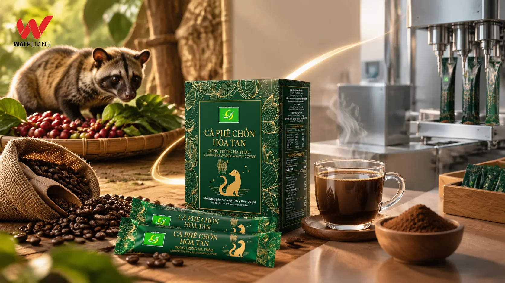 Cà phê chồn kết hợp giá trị truyền thống cùng công nghệ chế biến tiện lợi hiện đại Cà phê chồn kết hợp giá trị truyền thống cùng công nghệ chế biến tiện lợi hiện đại
