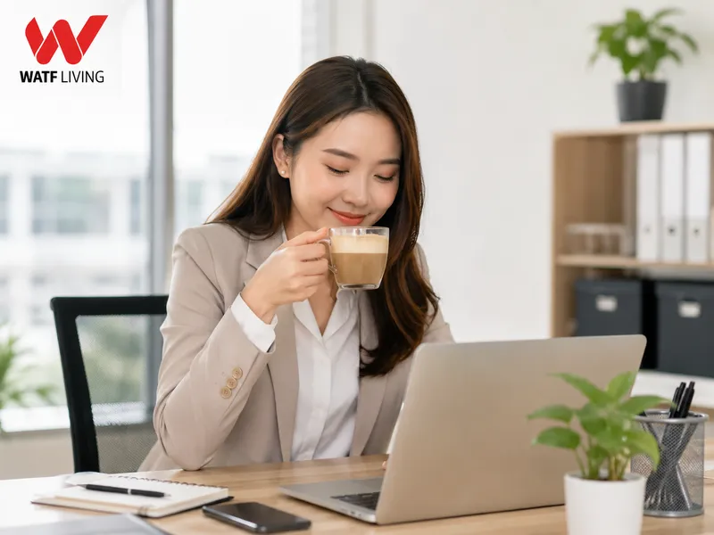 Cà phê vị ngọt dịu, êm và dễ uống là lựa chọn phù hợp cho dân văn phòng mới làm quen với cà phê.