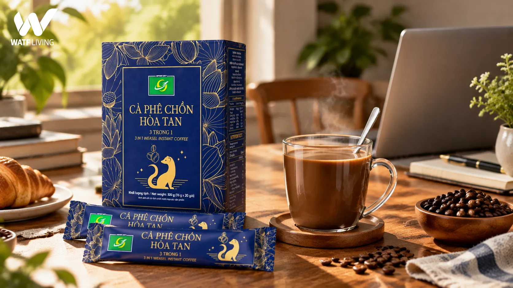 Cà phê 3 trong 1 ngon mang vị cân bằng giữa các nguyên liệu