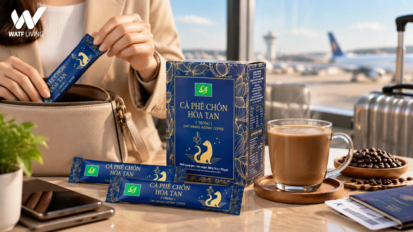 Cà phê Chồn 3 trong 1 Airport Gift tiện lợi dễ mang theo