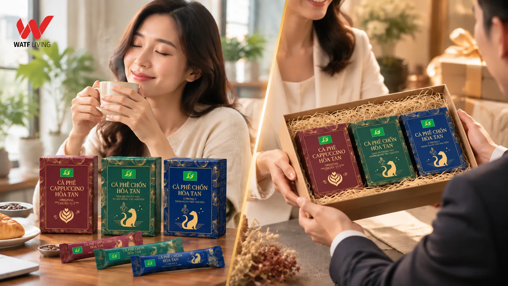 Cà phê phù hợp cả nhu cầu thưởng thức hằng ngày và làm quà tặng ý nghĩa Cà phê phù hợp cả nhu cầu thưởng thức hằng ngày và làm quà tặng ý nghĩa