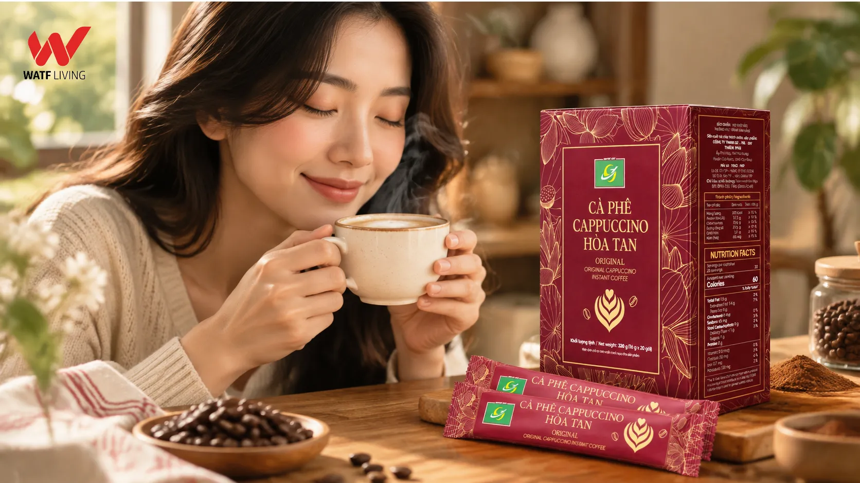 Thành phần tạo bọt giúp Cappuccino hòa tan tăng thêm sự hấp dẫn khi thưởng thức Thành phần tạo bọt giúp Cappuccino hòa tan tăng thêm sự hấp dẫn khi thưởng thức