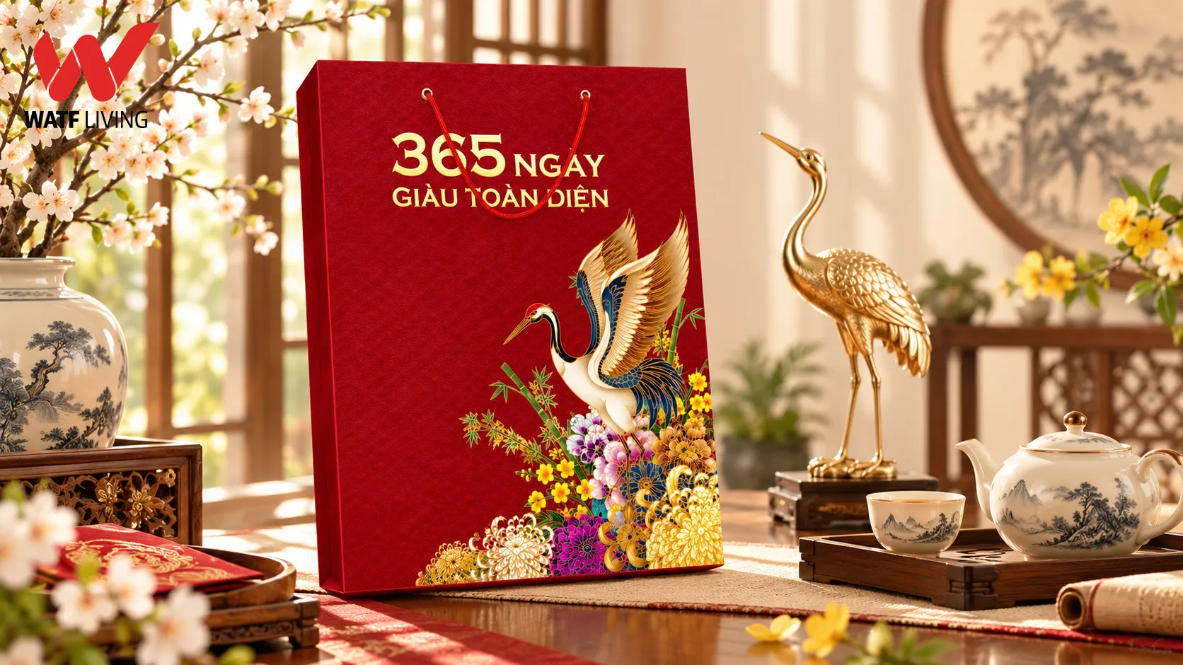 Hình ảnh chim Hạc mang lời chúc bình an, phú quý và giá trị tinh thần sâu sắc