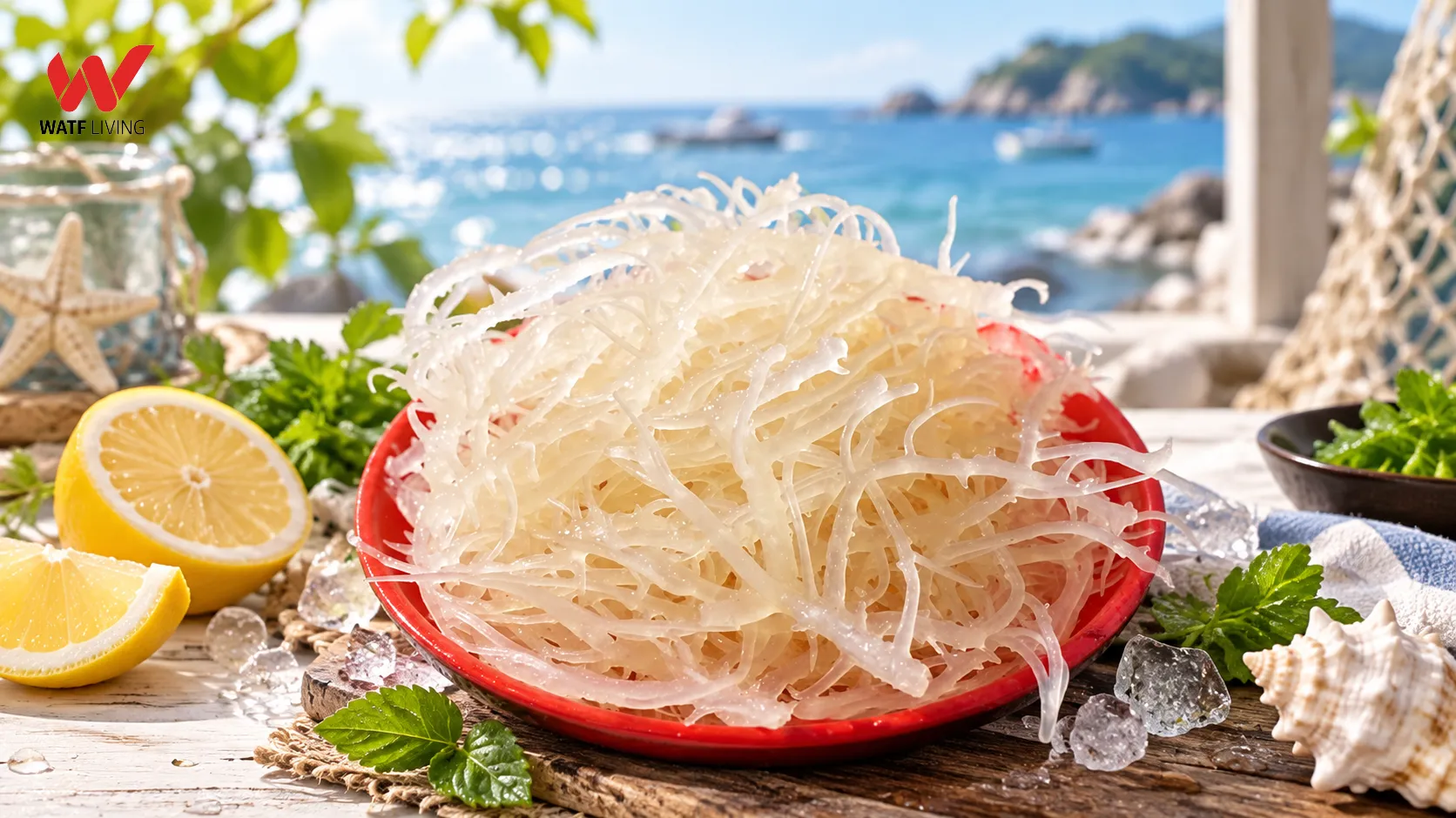 Rong sụn gai tự nhiên là nguyên liệu giòn ngon, thanh mát từ biển Rong sụn gai tự nhiên là nguyên liệu giòn ngon, thanh mát từ biển