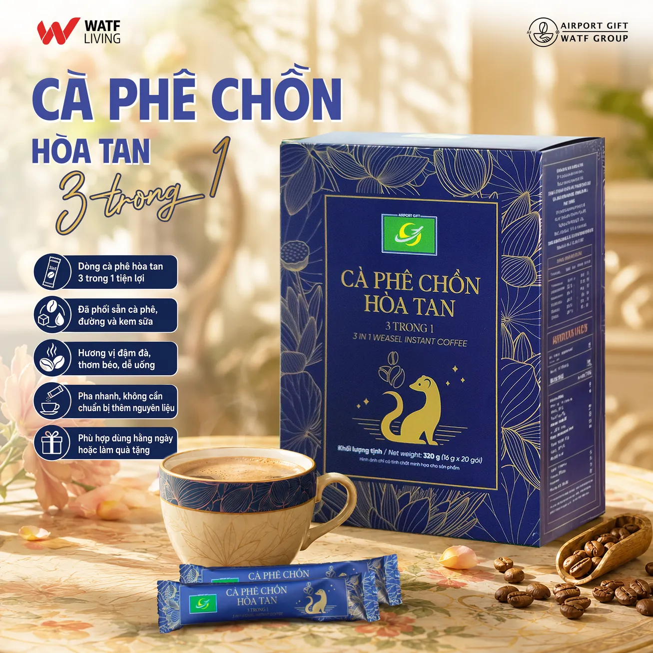 Cà phê Chồn hòa tan 3 in 1 - Ảnh 2