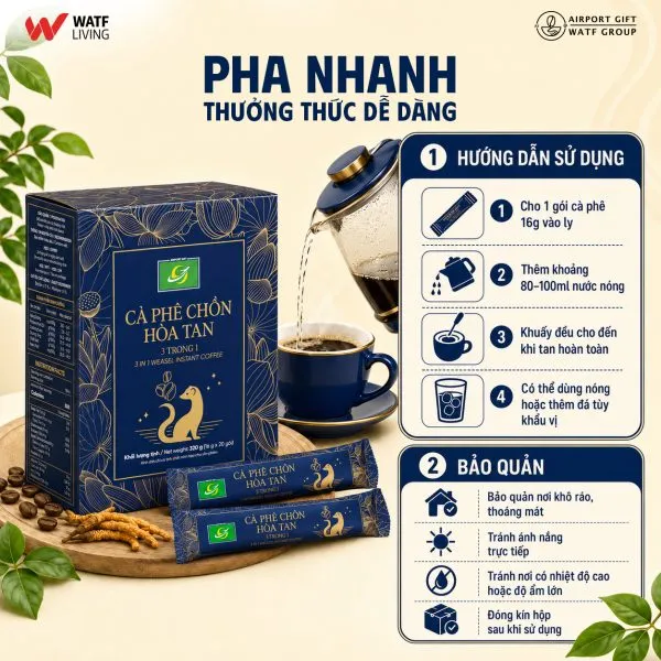 Cà phê Chồn hòa tan 3 in 1 - Ảnh 4