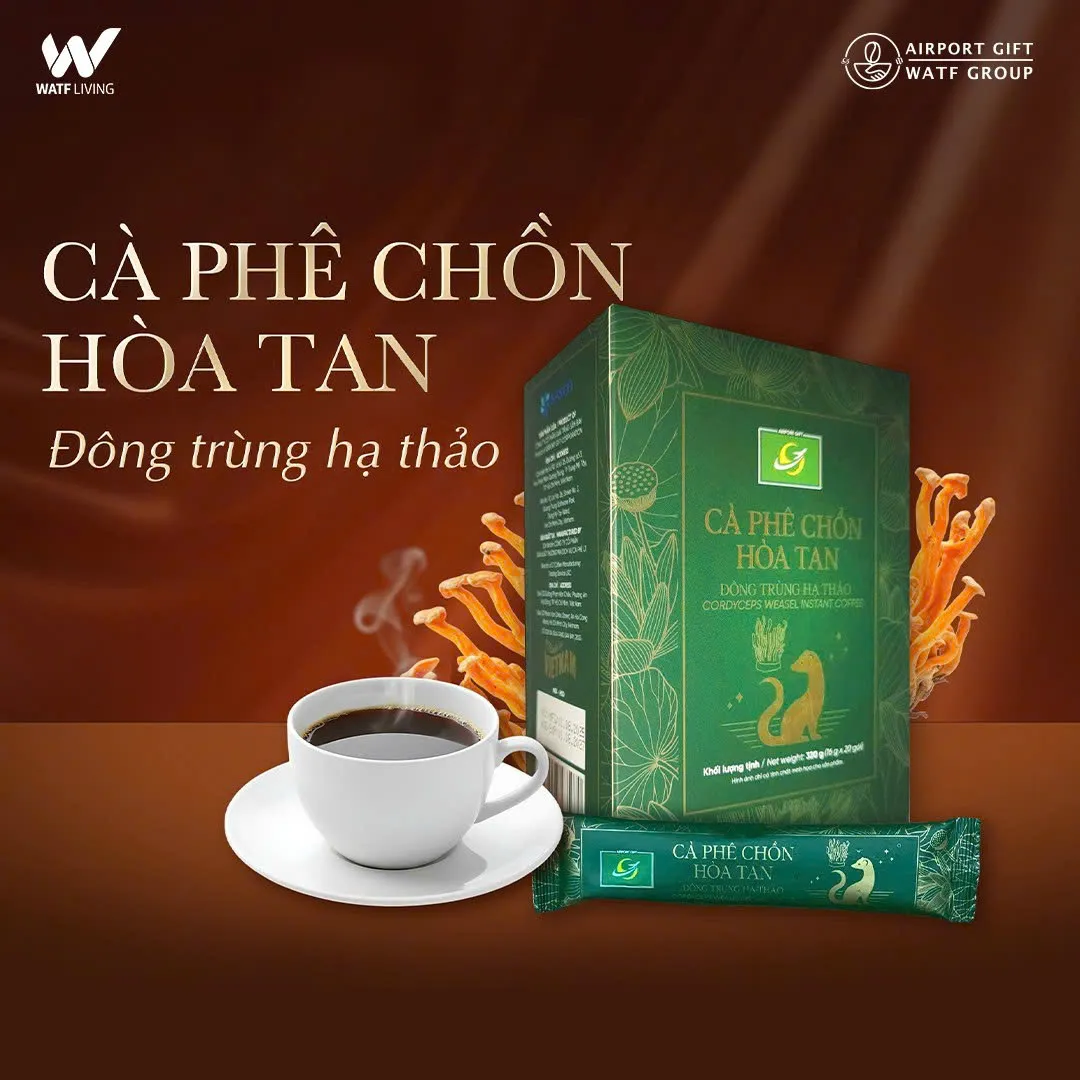 Cà phê Chồn hòa tan Đông trùng hạ thảo