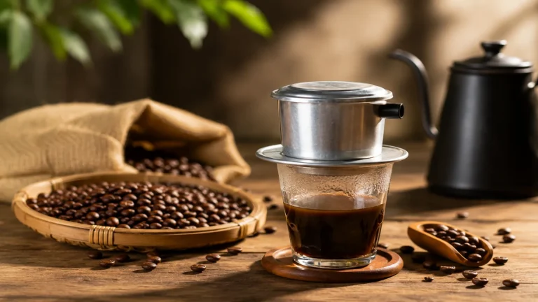 cà phê robusta rang mộc