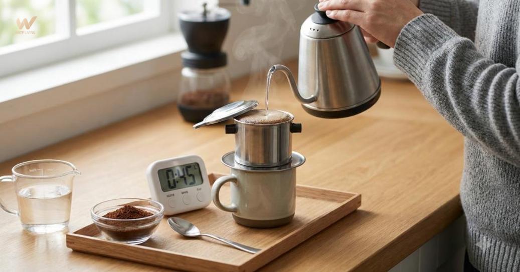 Cần giữ ổn định nguyên liệu, tỷ lệ và thời gian chiết xuất để pha cà phê đậm đà, không bị đắng nhạt.