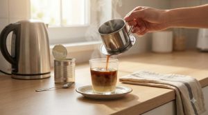 Cách pha cà phê sữa nóng ngon, cân bằng và dễ uống