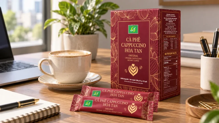 Cà phê Cappuccino hòa tan thơm béo tiện lợi mỗi ngày