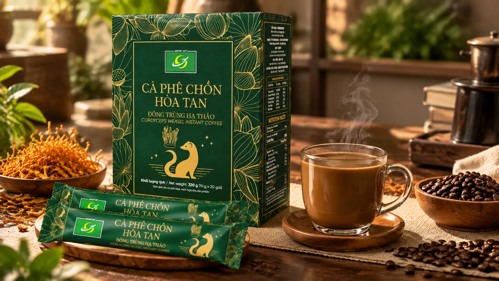 cà phê đông trùng hạ thảo