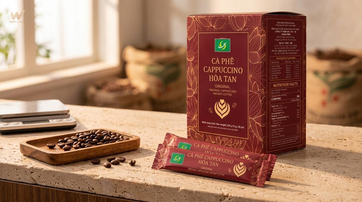 Cà phê Cappuccino hòa tan Original Airport Gift Cà phê Cappuccino hòa tan Original Airport Gift